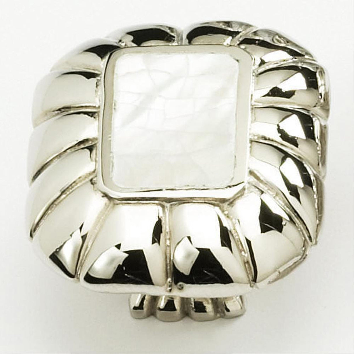 Schaub and Company 851-MOP-PN Maitland-Smith Design 1-1/2 Inch x 1-1/4 Inch Designer Cabinet Knob Pearl / Nickel