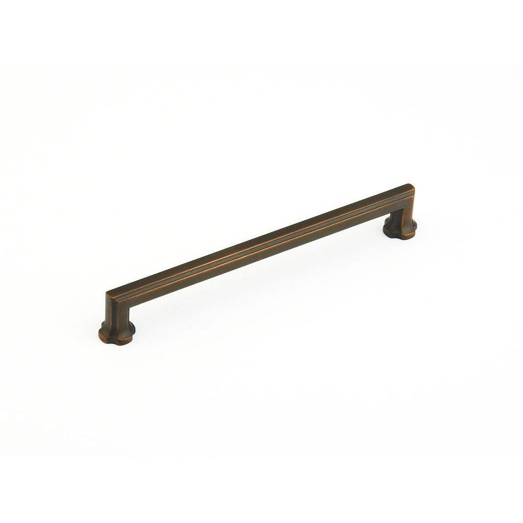 Schaub and Company 879-ABZ Empire Design Cabinet Pull With 8" Center to Center Ancient Bronze