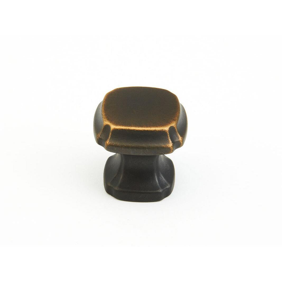 Schaub and Company 882-ABZ Empire Collection Square Cabinet Knob Ancient Bronze