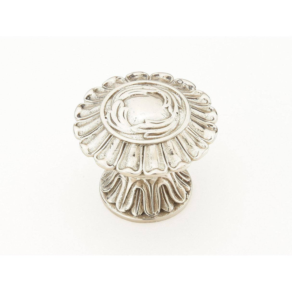 Schaub and Company 937-WB Maitland-Smith Design Elongated Cabinet Knob With 1-1/2" Diameter White Brass