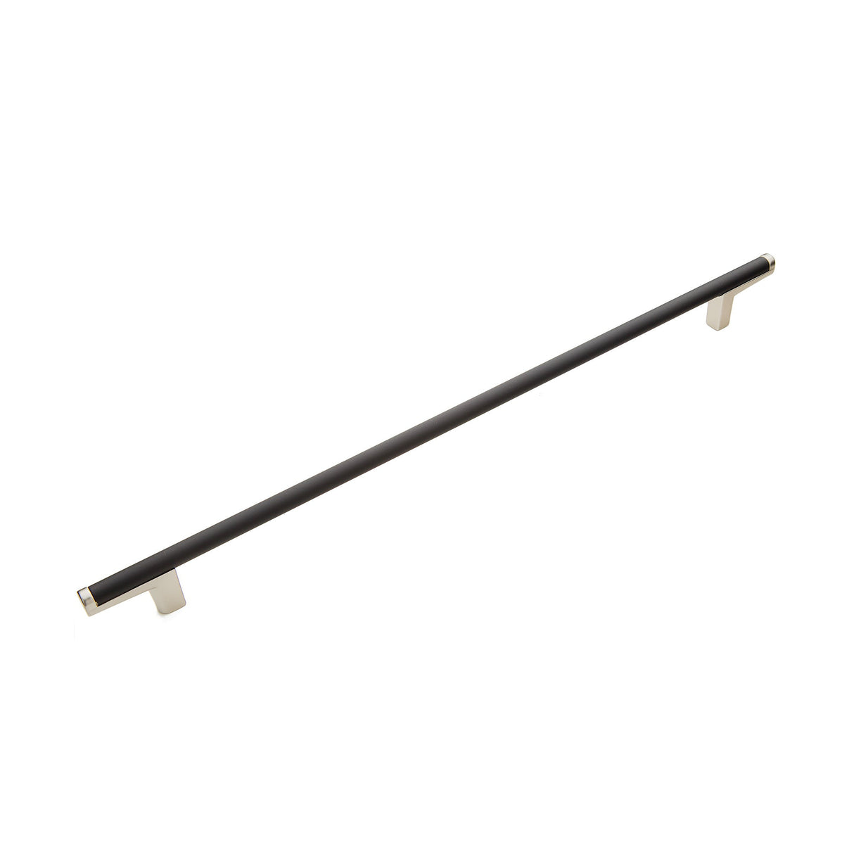 Schaub and Company 372-MB-15 matte black / satin nickel cabinet pull