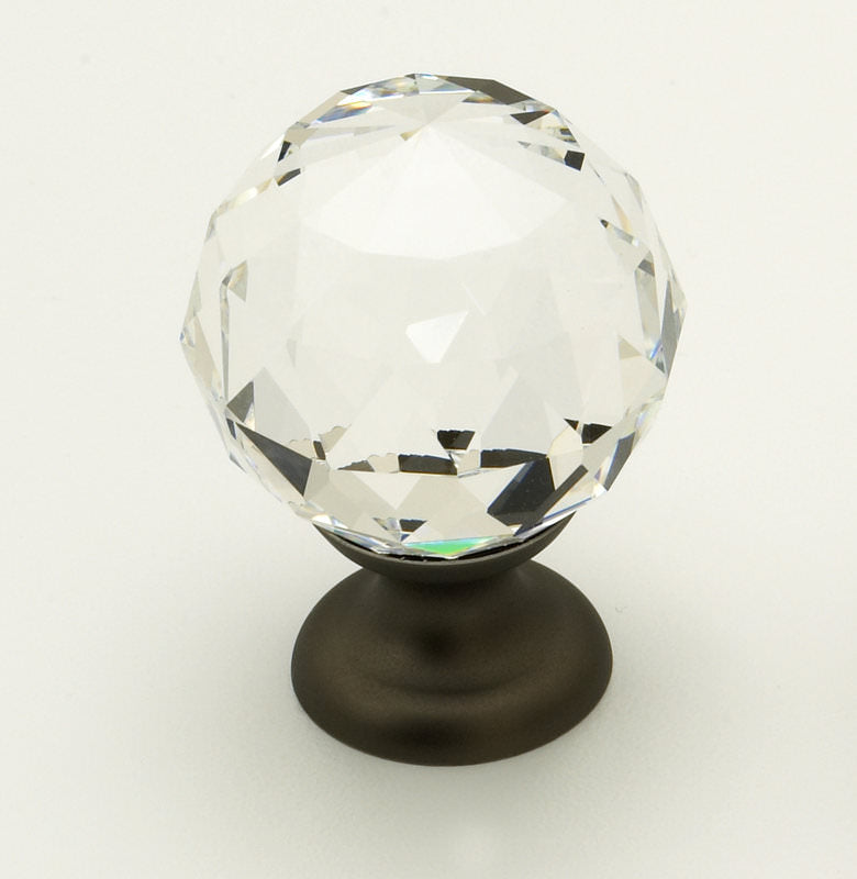Schaub and Company 70-CS-BZ bronze with clear crystal round cabinet knob