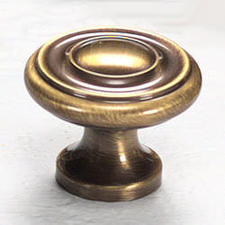 Schaub and Company 704-ALB antique light brass mushroom cabinet knob