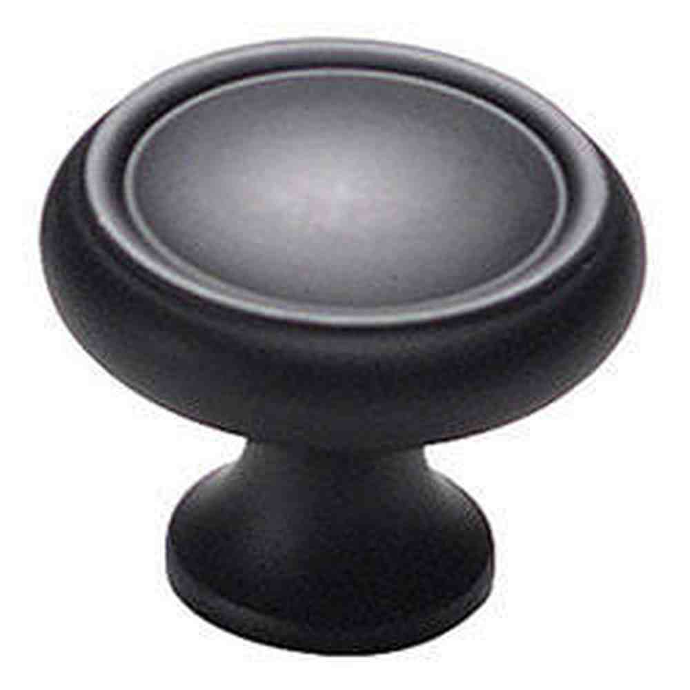 Schaub and Company 711-FB flat black mushroom cabinet knob