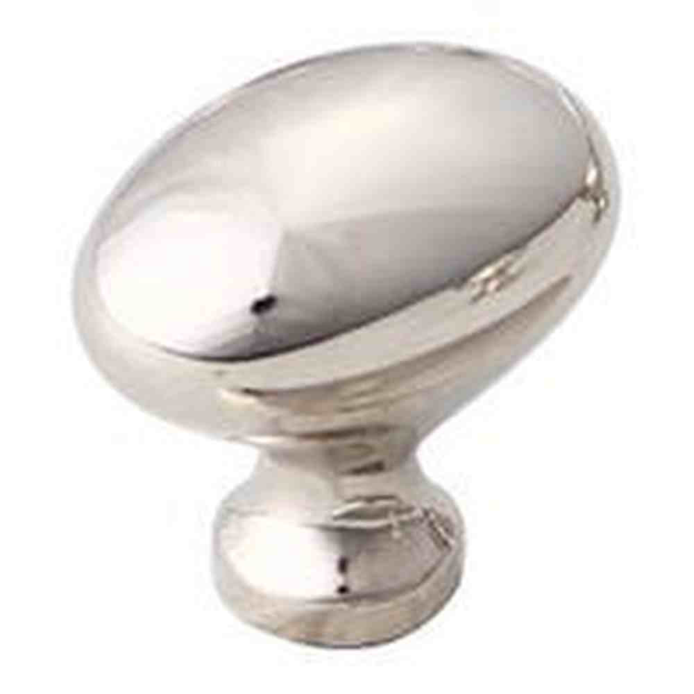 Schaub and Company 719-PN polished nickel oval cabinet knob