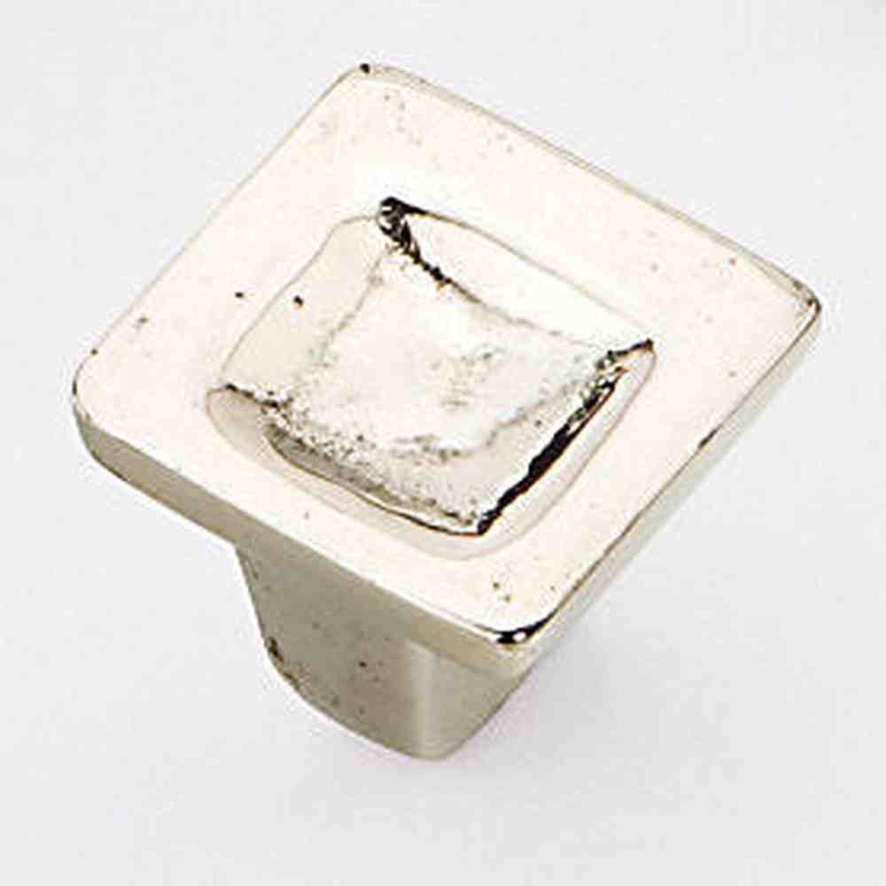 Schaub and Company 810-PWB polished white bronze square cabinet knob