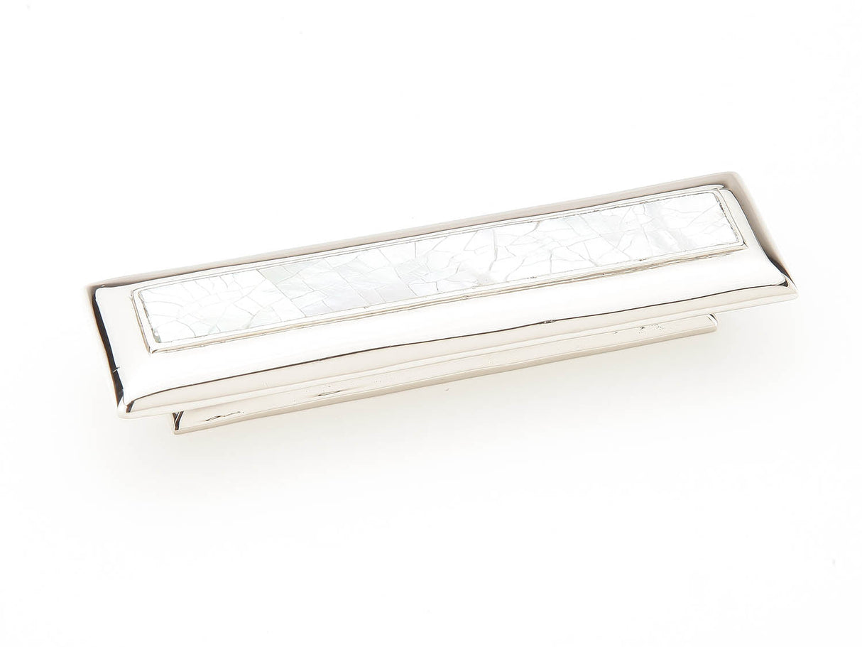 Schaub and Company 819-MOP-PN polished nickel / mother of pearl bar cabinet pull