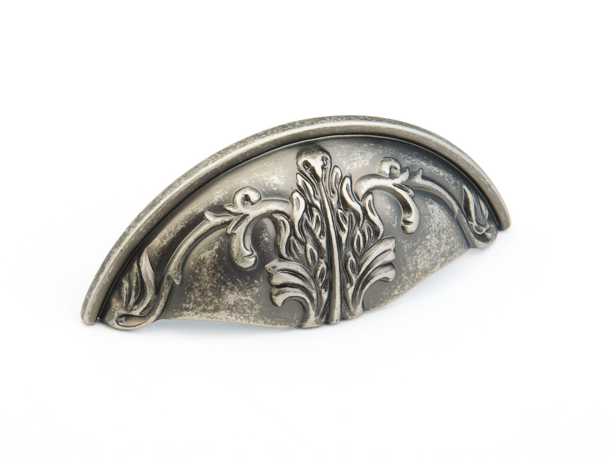 Schaub and Company 872-CRS corinthian silver bar cabinet pull