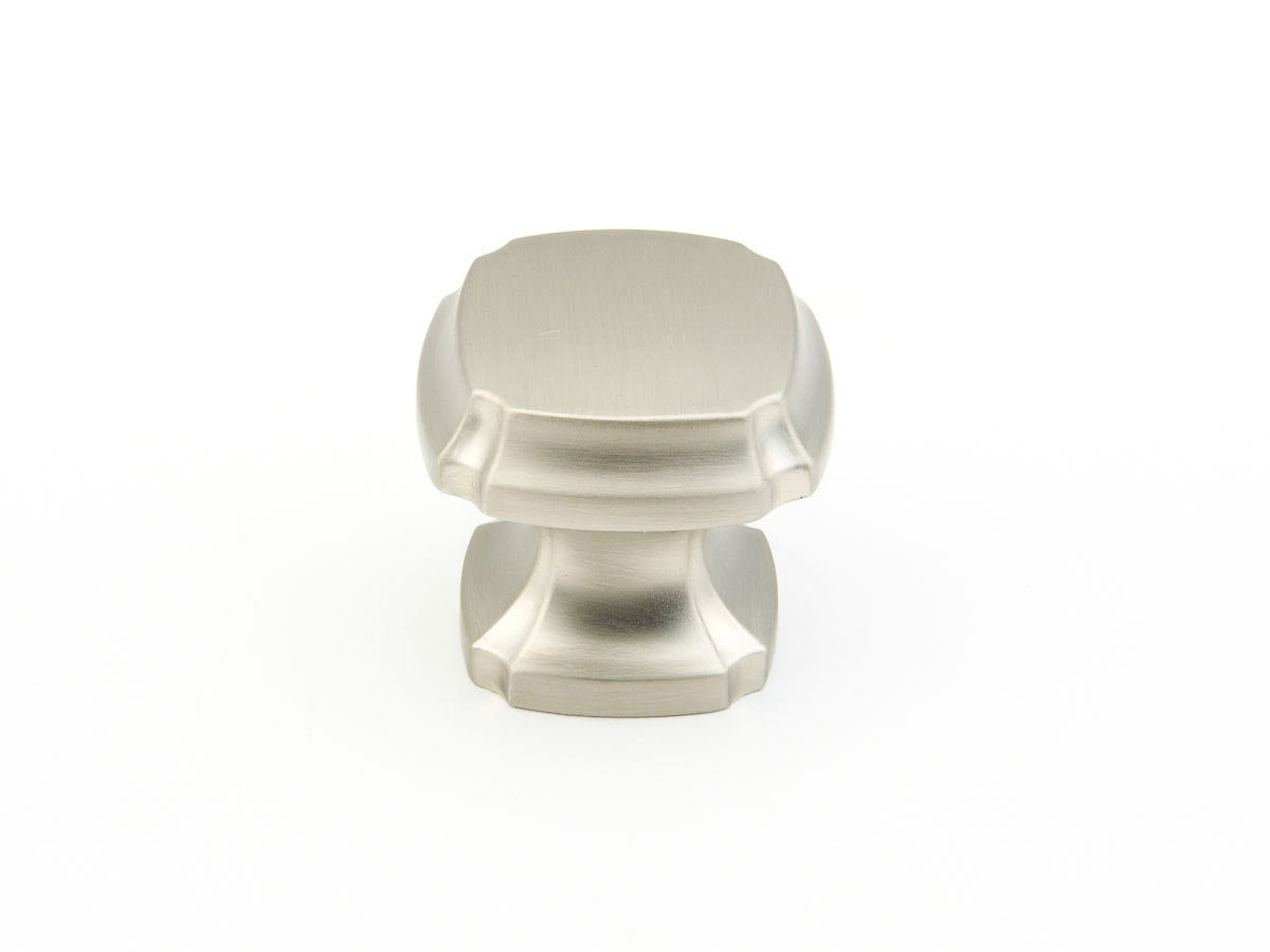 Schaub and Company 882-15 satin nickel square cabinet knob