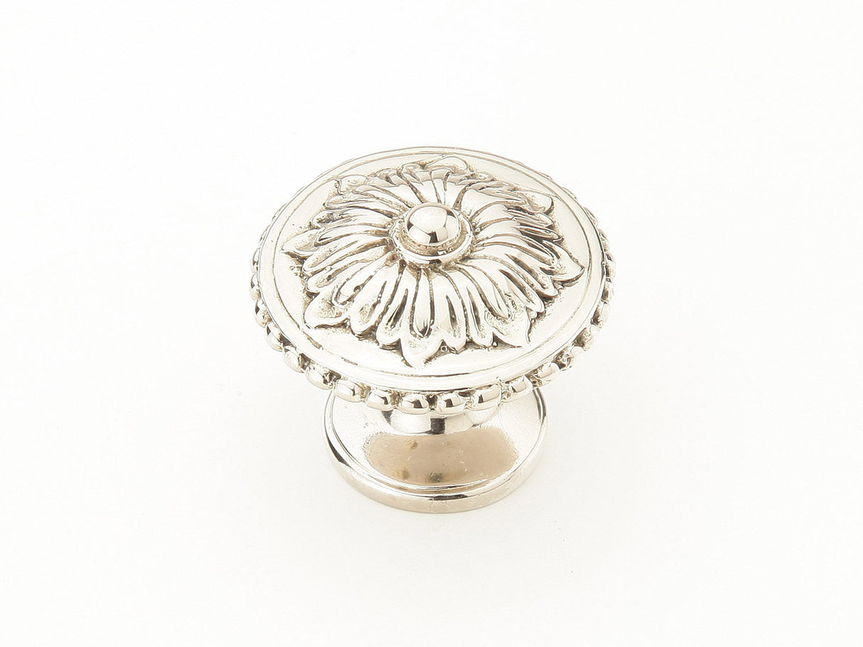 Schaub and Company 930-WB white brass mushroom cabinet knob