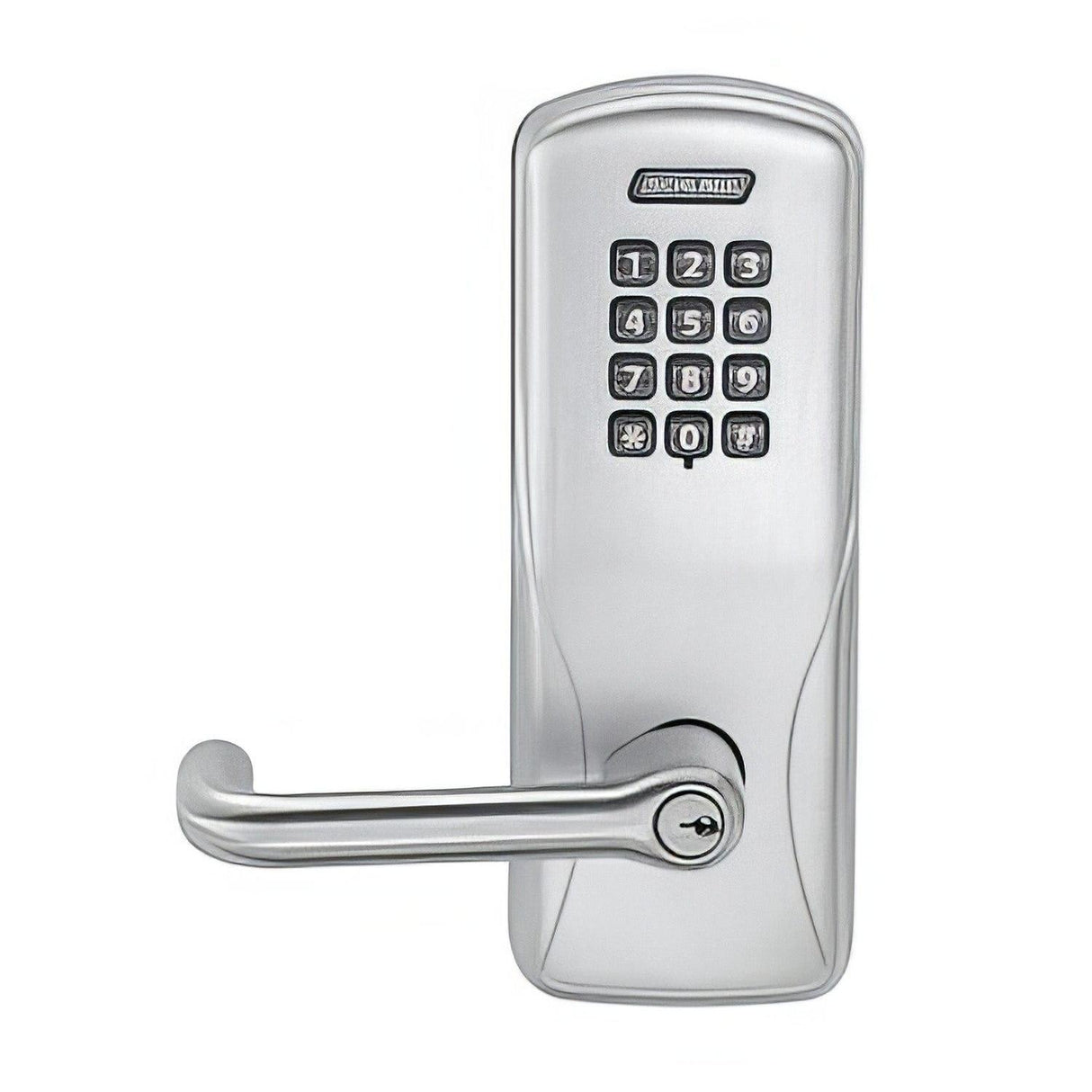 Schlage CO100MS70KPTLR626 CO100MS70KPTLR Satin Chrome CO-Series Commercial Electronic Mortise Lock with Keypad and Tubular Lever