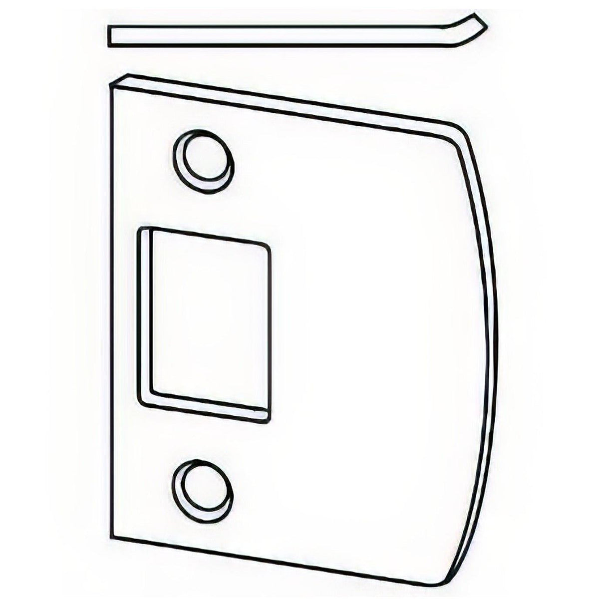 Schlage Commercial 10095619 10-095 1-5/8" x 2-1/4" Full Lip Strike Plate with Square Corners Satin Nickel