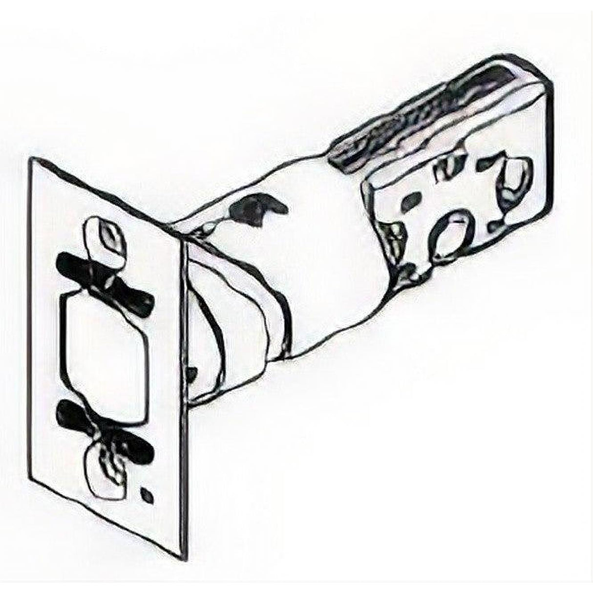 Schlage Commercial 12288619 12-288 Universal Square Corner Deadbolt Latch Satin Nickel
