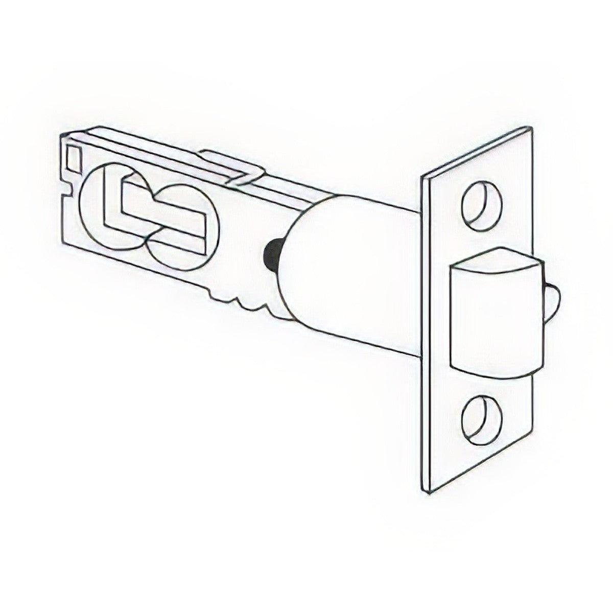 Schlage Commercial 16228605 2-3/8" DeadLatch with Square Corner 1-1/8" x 2-1/4" Faceplate Polished Brass