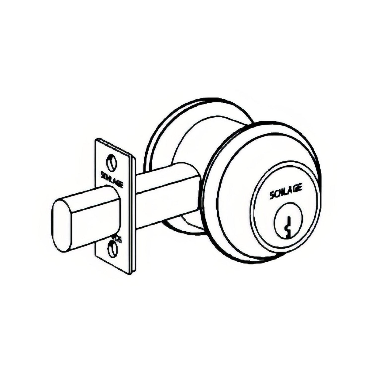 Schlage Commercial B661P605 B661P One Sided Deadbolt with Interior Blank Plate Polished Brass