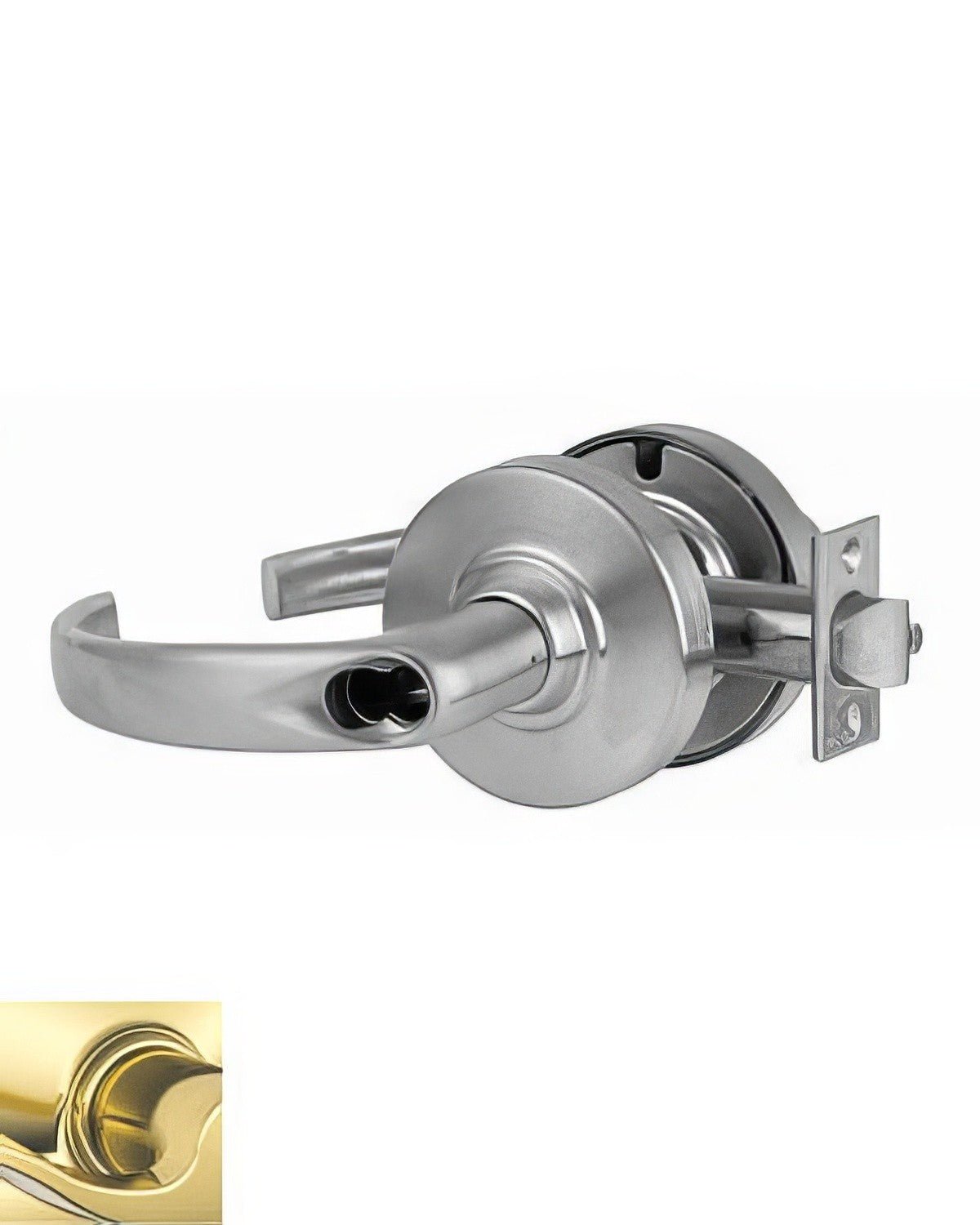 Schlage Commercial ND53BSPA605 polished brass keyed entry door lever