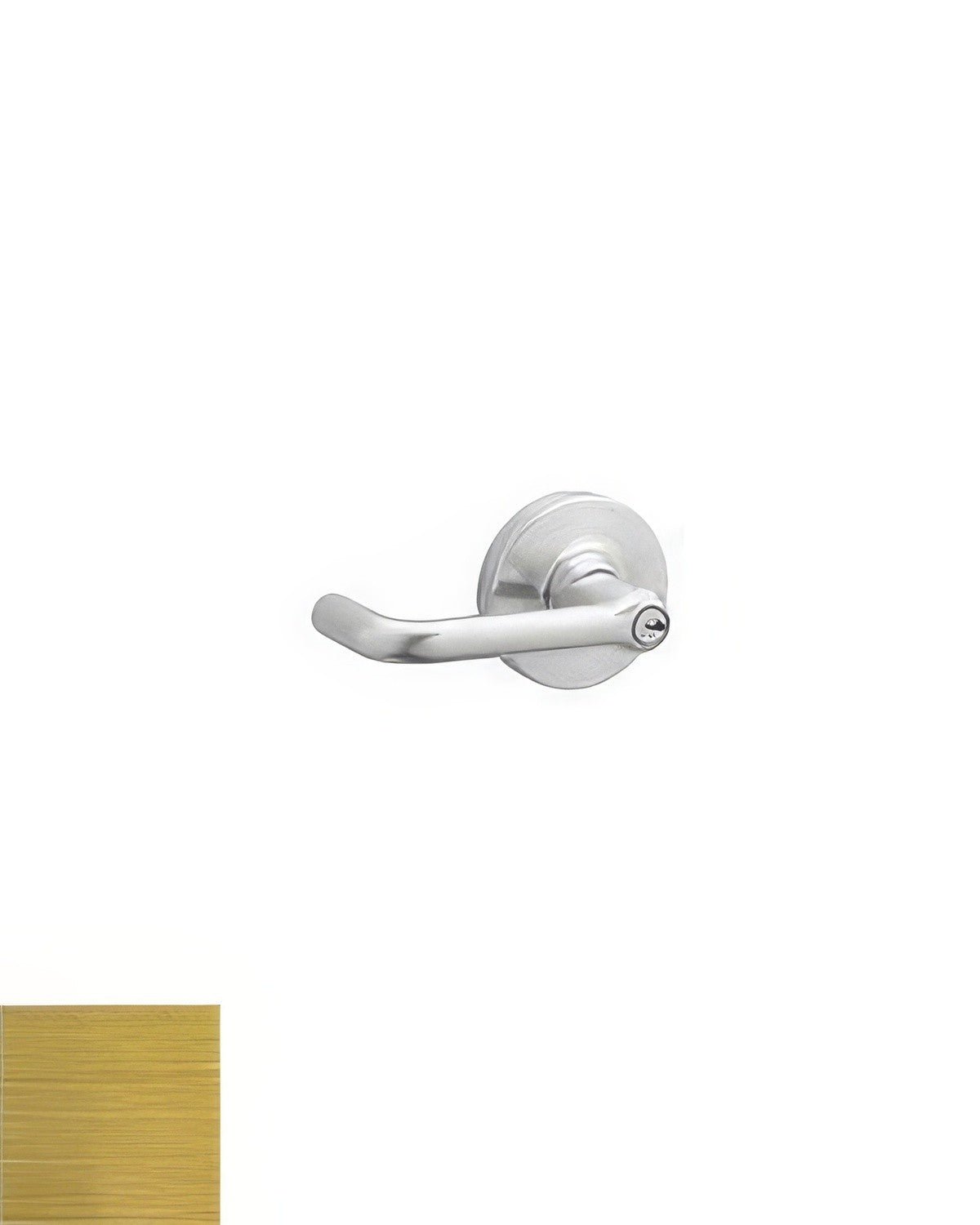 Schlage Commercial ND94BTLR606 ND94BTLR Tubular Vandlgard Keyed Classroom Door Lever Less Small Format Core Satin Brass