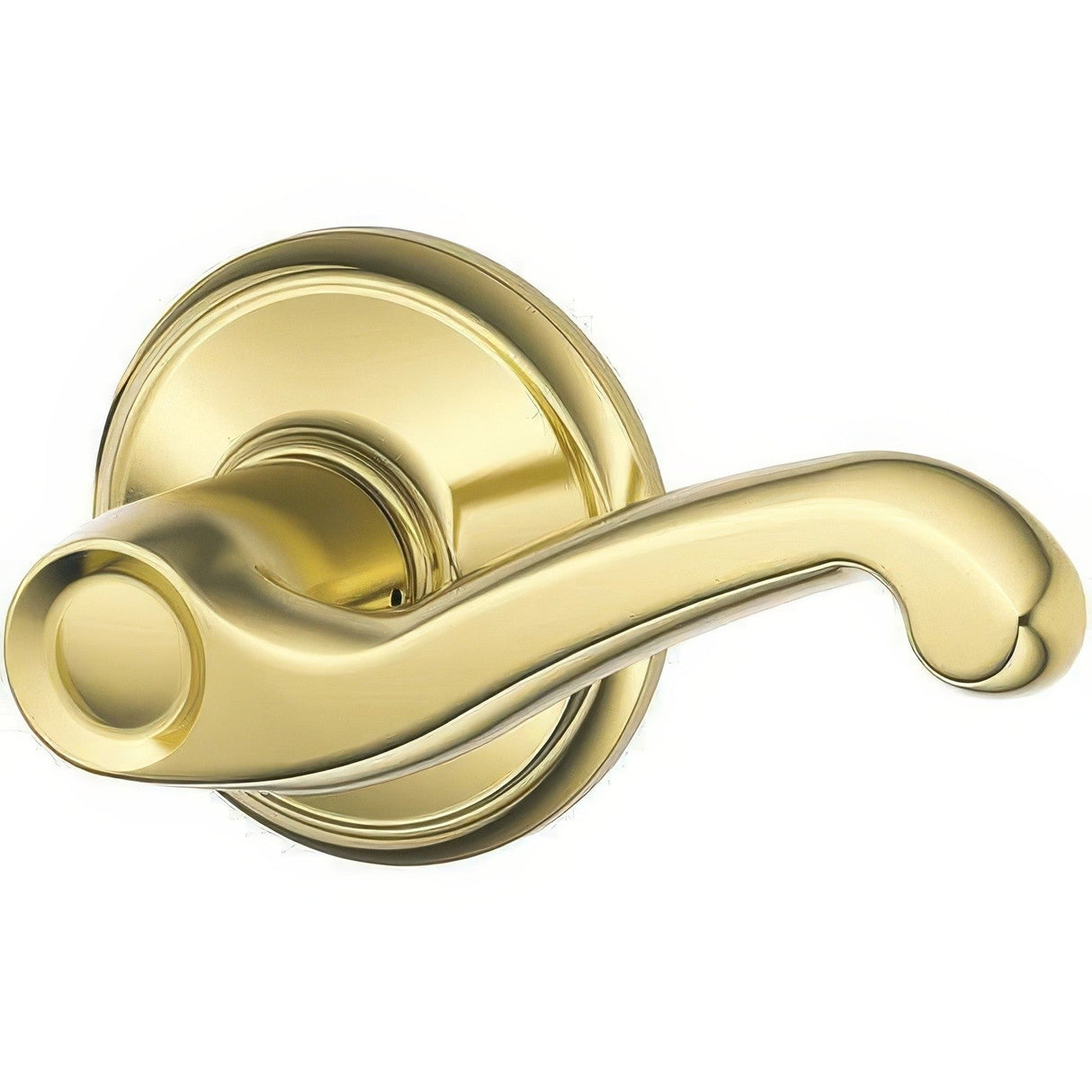 Schlage Commercial S51PFLA605RH S51-FLA-RH Flair Right Hand Keyed Entry Lever Polished Brass