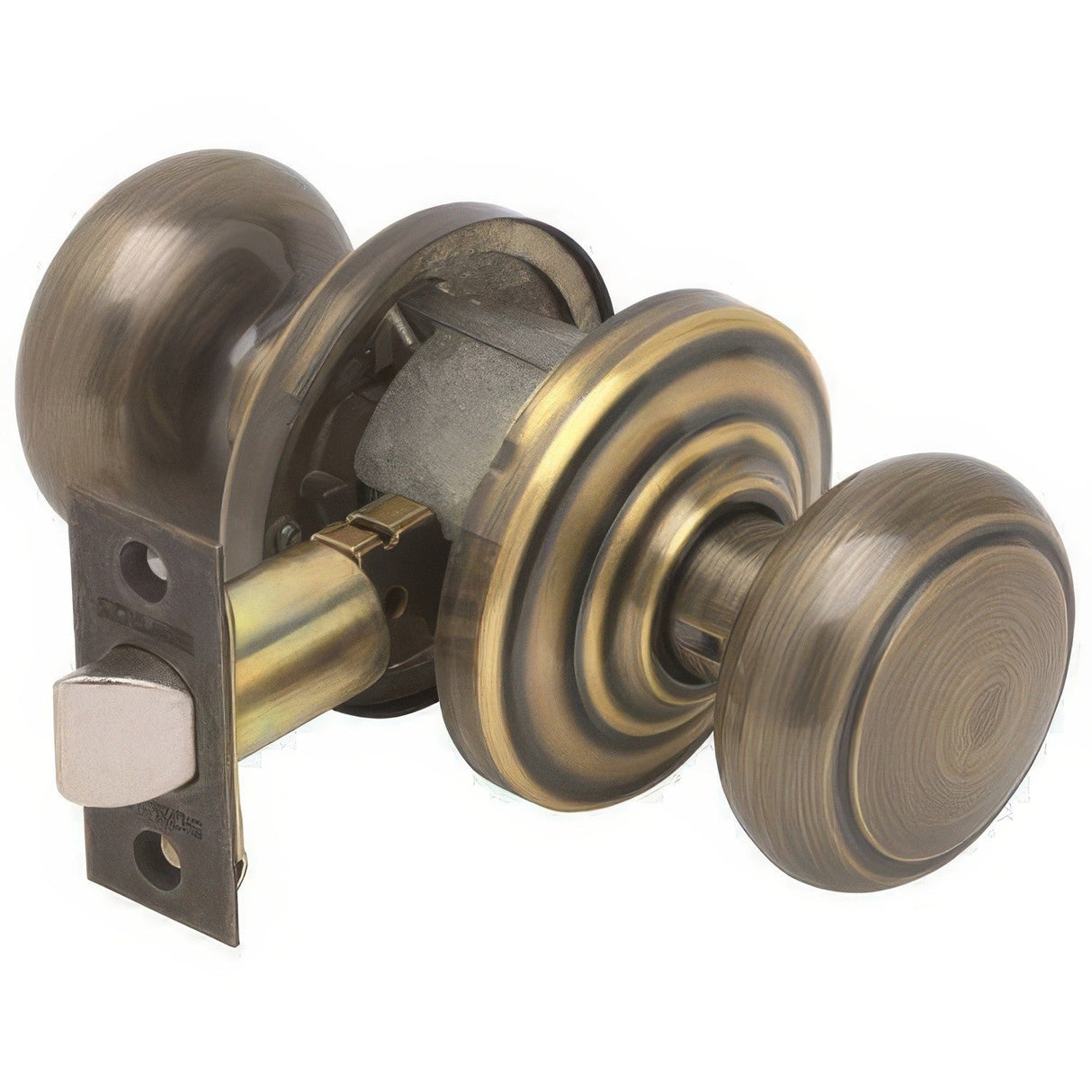 Schlage F10AND609AND FA10-AND Accents Series Andover Passage Door Knob Antique Brass
