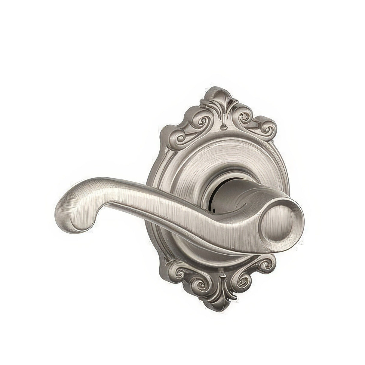 Schlage F10FLA619BRK F10-FLA-BRK F-Series Flair Passage Door Lever Satin Nickel