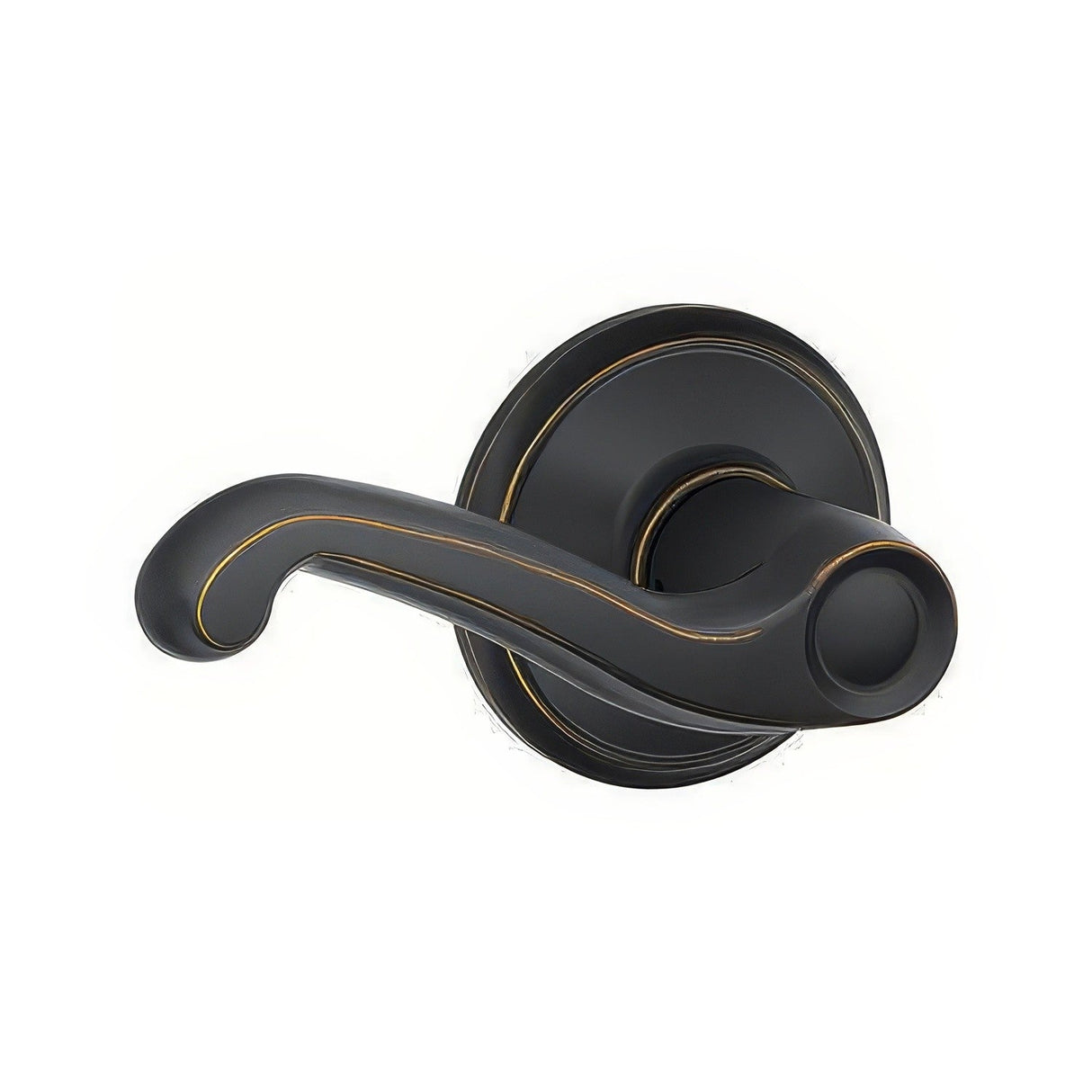 Schlage F10FLA716 F10-FLA F-Series Flair Passage Door Lever Aged Bronze