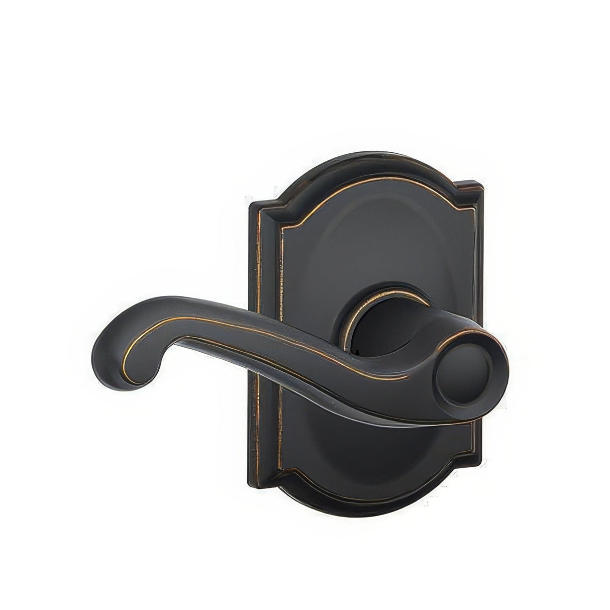 Schlage F10FLA716CAM F10-FLA-CAM F-Series Flair Passage Door Lever Aged Bronze
