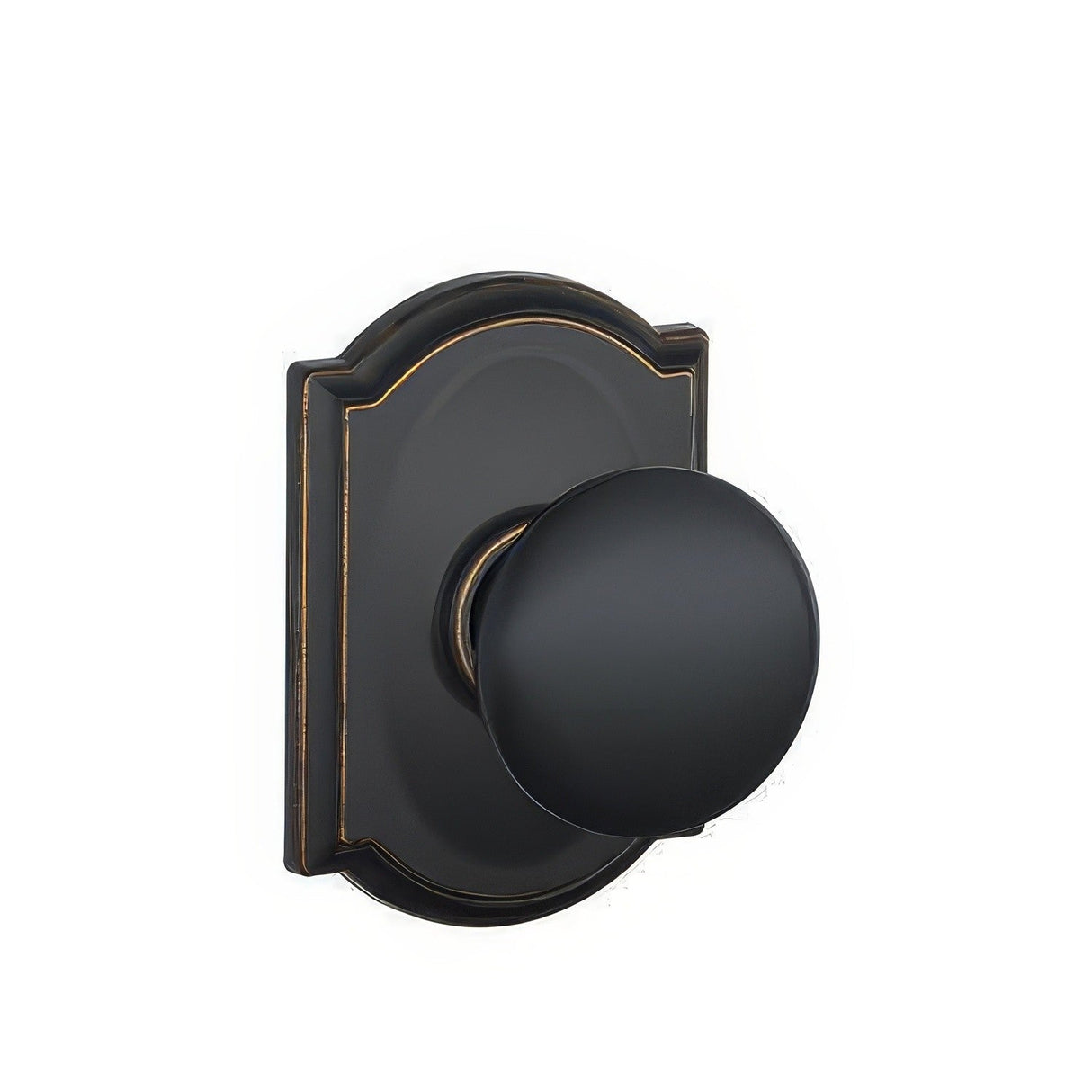 Schlage F10PLY716CAM F10-PLY-CAM F-Series Plymouth Passage Door Knob Aged Bronze