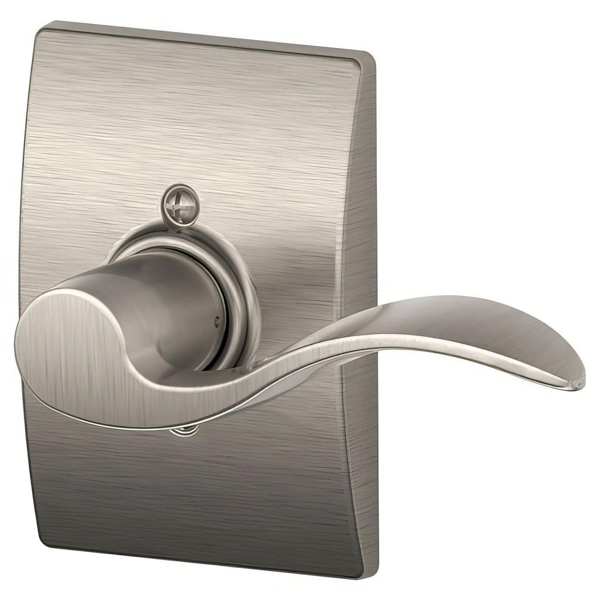 Schlage F170ACC619CENRH F170-ACC-CEN-RH F-Series Accent Right Hand Dummy Door Lever Satin Nickel