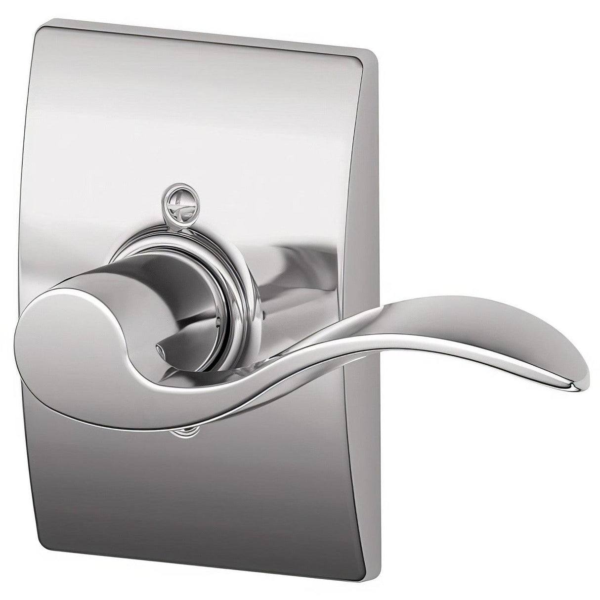 Schlage F170ACC625CENRH F170-ACC-CEN-RH F-Series Accent Right Hand Dummy Door Lever Polished Chrome