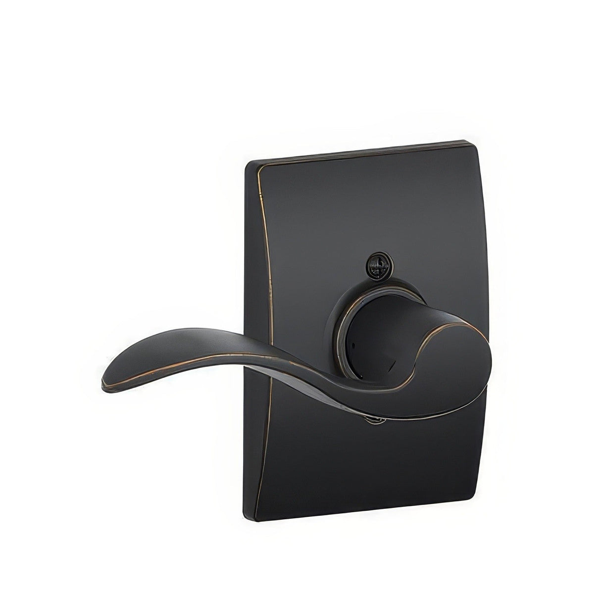 Schlage F170ACC716CENLH F170-ACC-CEN-LH F-Series Accent Left Hand Dummy Door Lever Aged Bronze