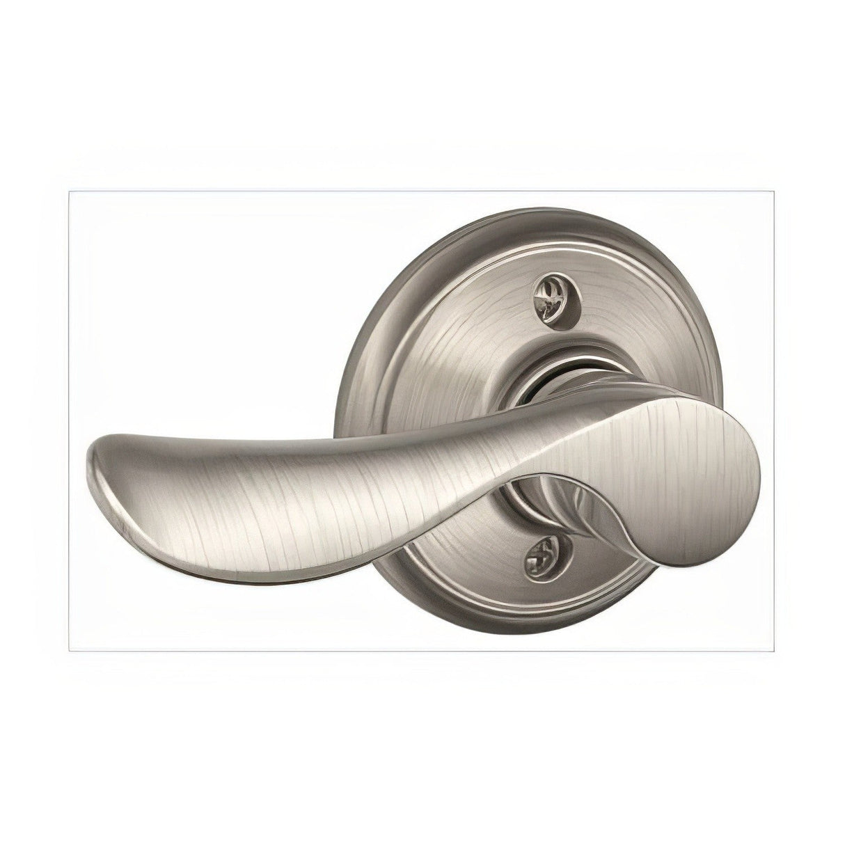 Schlage F170CHP619LH F170-CHP-LH F-Series Champagne Left Hand Dummy Door Lever Satin Nickel