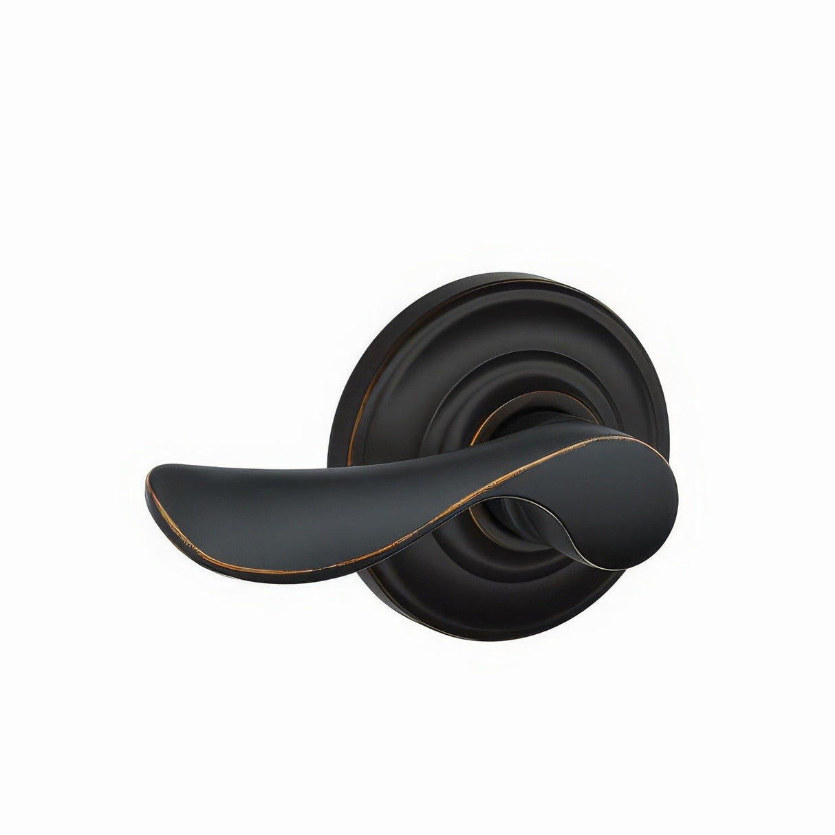 Schlage F170CHP716ANDLH FA170-CHP-LH Accents Champagne Left Hand Dummy Door Lever Aged Bronze