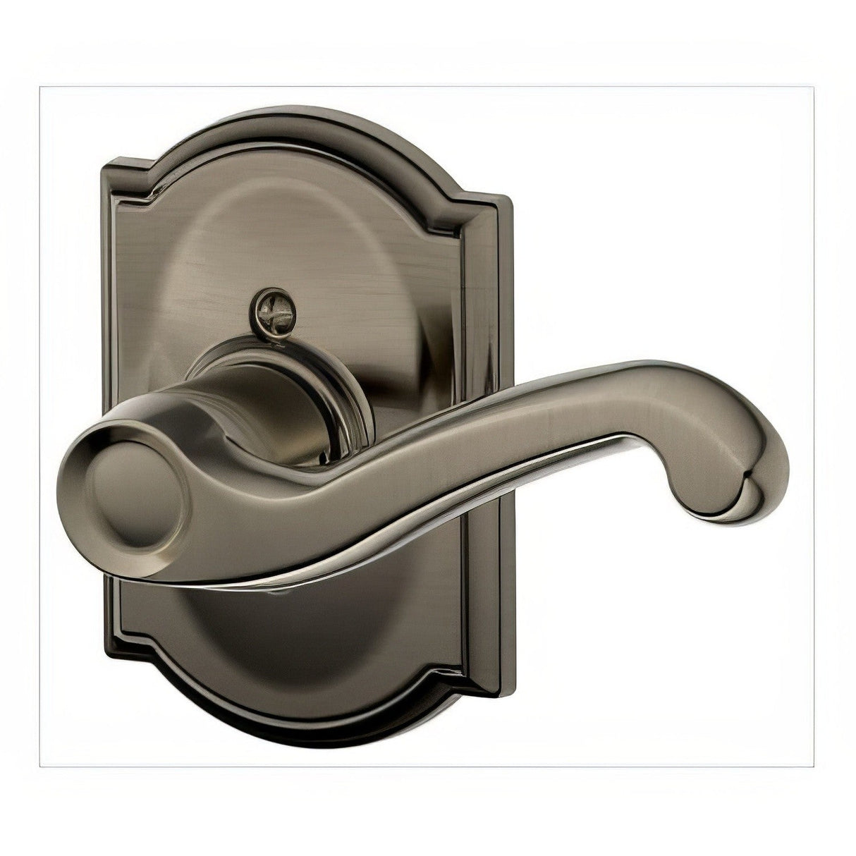 Schlage F170FLA620CAMRH F170-FLA-CAM-RH F-Series Flair Right Hand Dummy Door Lever Antique Pewter