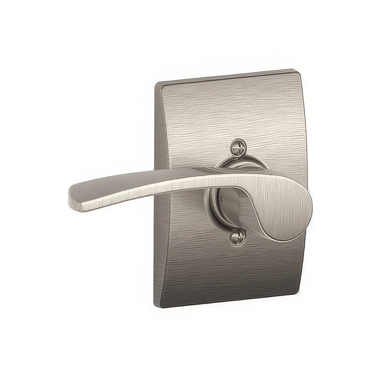 Schlage F170MER619CENLH F170-MER-CEN-LH F-Series Merano Left Hand Dummy Door Lever Satin Nickel