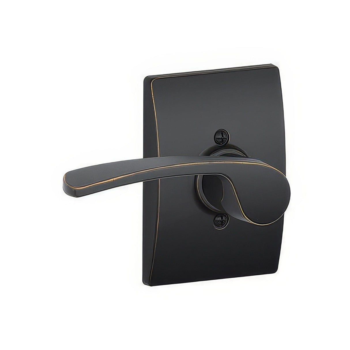 Schlage F170MER716CENLH F170-MER-CEN-LH F-Series Merano Left Hand Dummy Door Lever Aged Bronze
