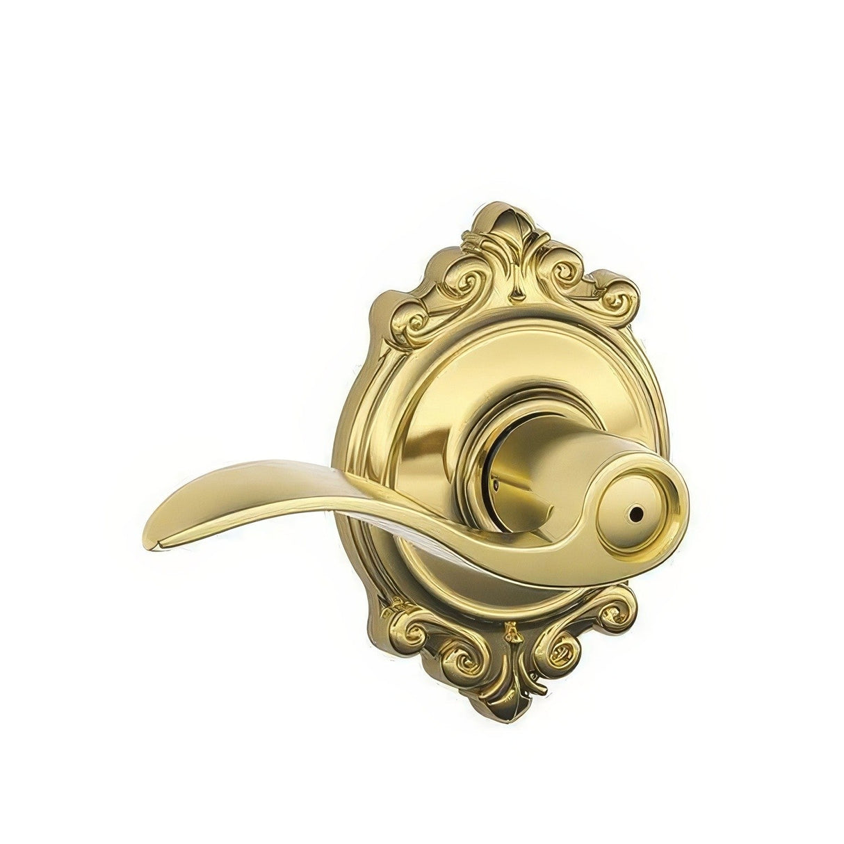 Schlage F40ACC605BRK F40-ACC-BRK F-Series Accent Privacy Door Lever Polished Brass