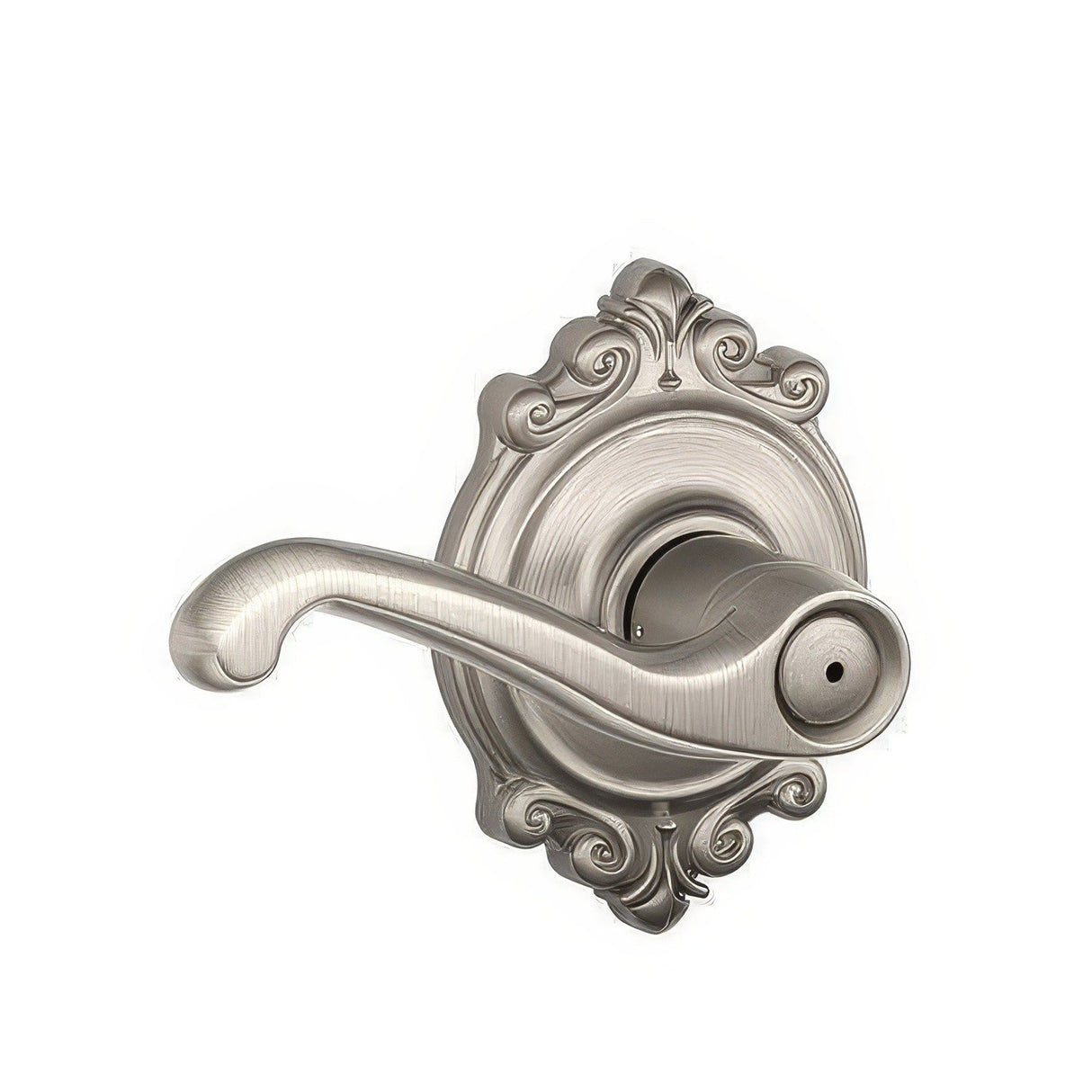 Schlage F40FLA619BRK F40-FLA-BRK F-Series Flair Privacy Door Lever Satin Nickel