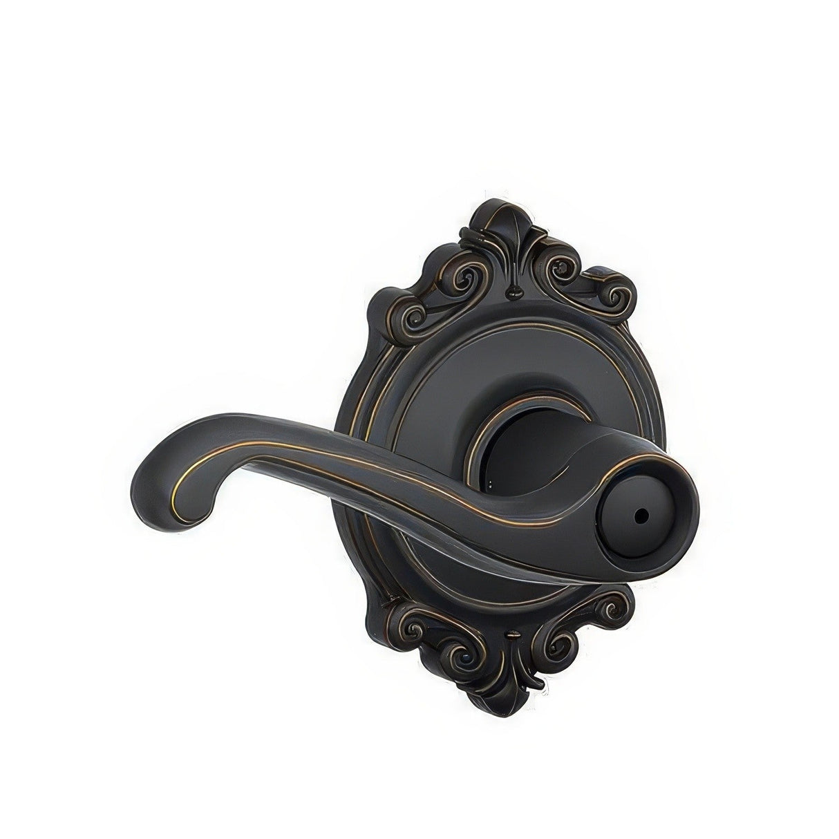 Schlage F40FLA716BRK F40-FLA-BRK F-Series Flair Privacy Door Lever Aged Bronze