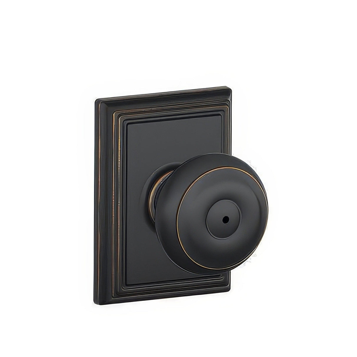 Schlage F40GEO716ADD F40-GEO-ADD F-Series Georgian Privacy Door Knob Aged Bronze