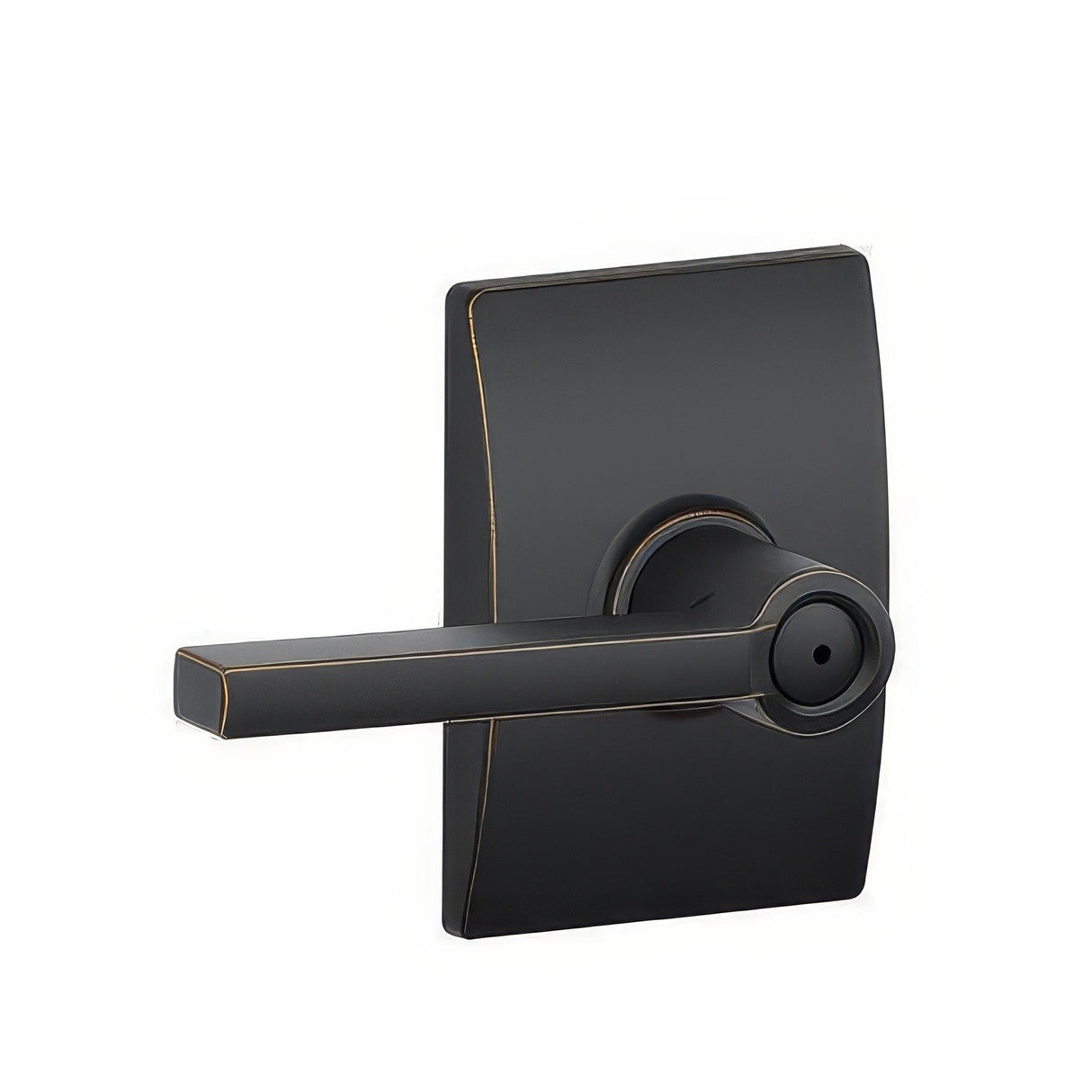 Schlage F40LAT716CEN F40-LAT-CEN F-Series Latitude Privacy Door Lever Aged Bronze