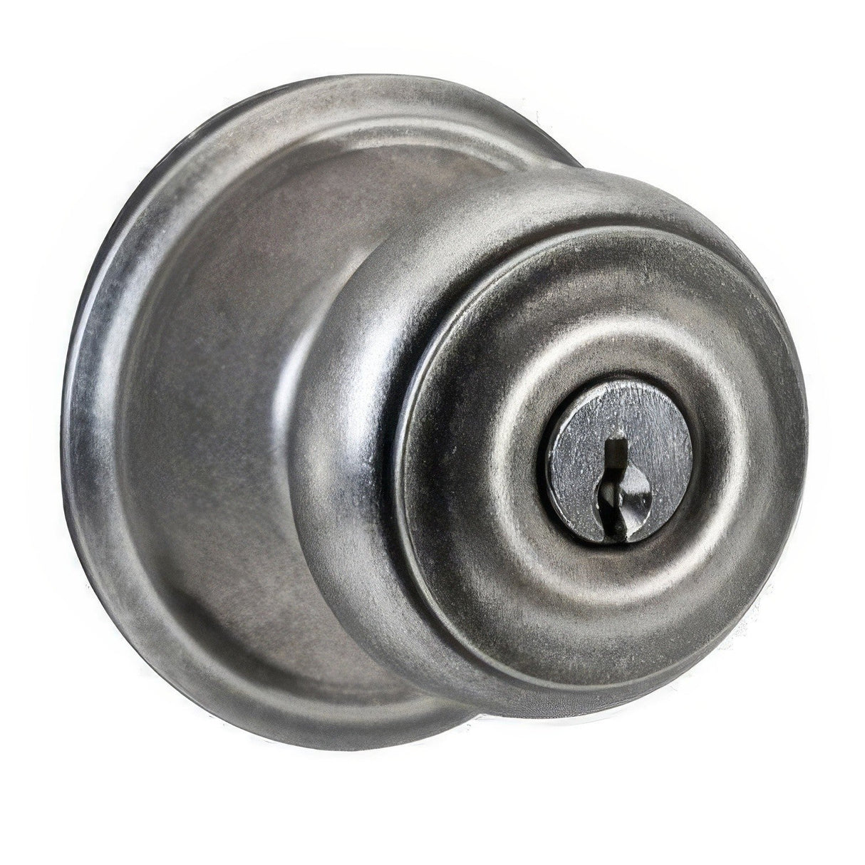 Schlage F59GEO621 distressed nickel single cylinder trim pack