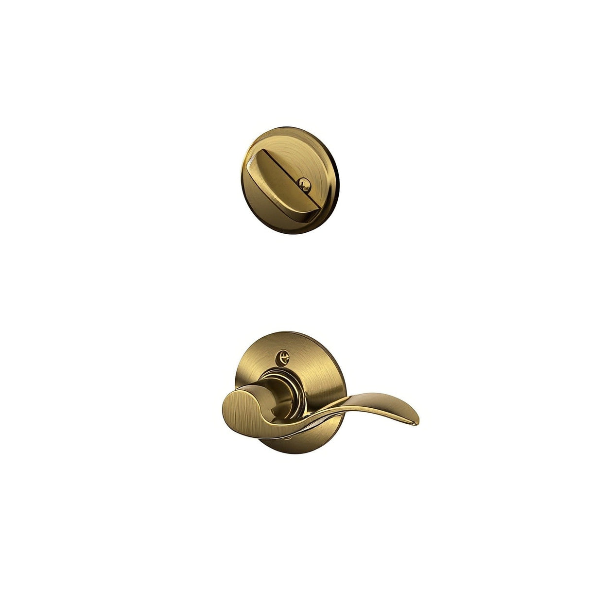 Schlage F59ACC608LH F59-ACC-LH F-Series Accent Left Hand Single Cylinder Interior Pack Satin Brass