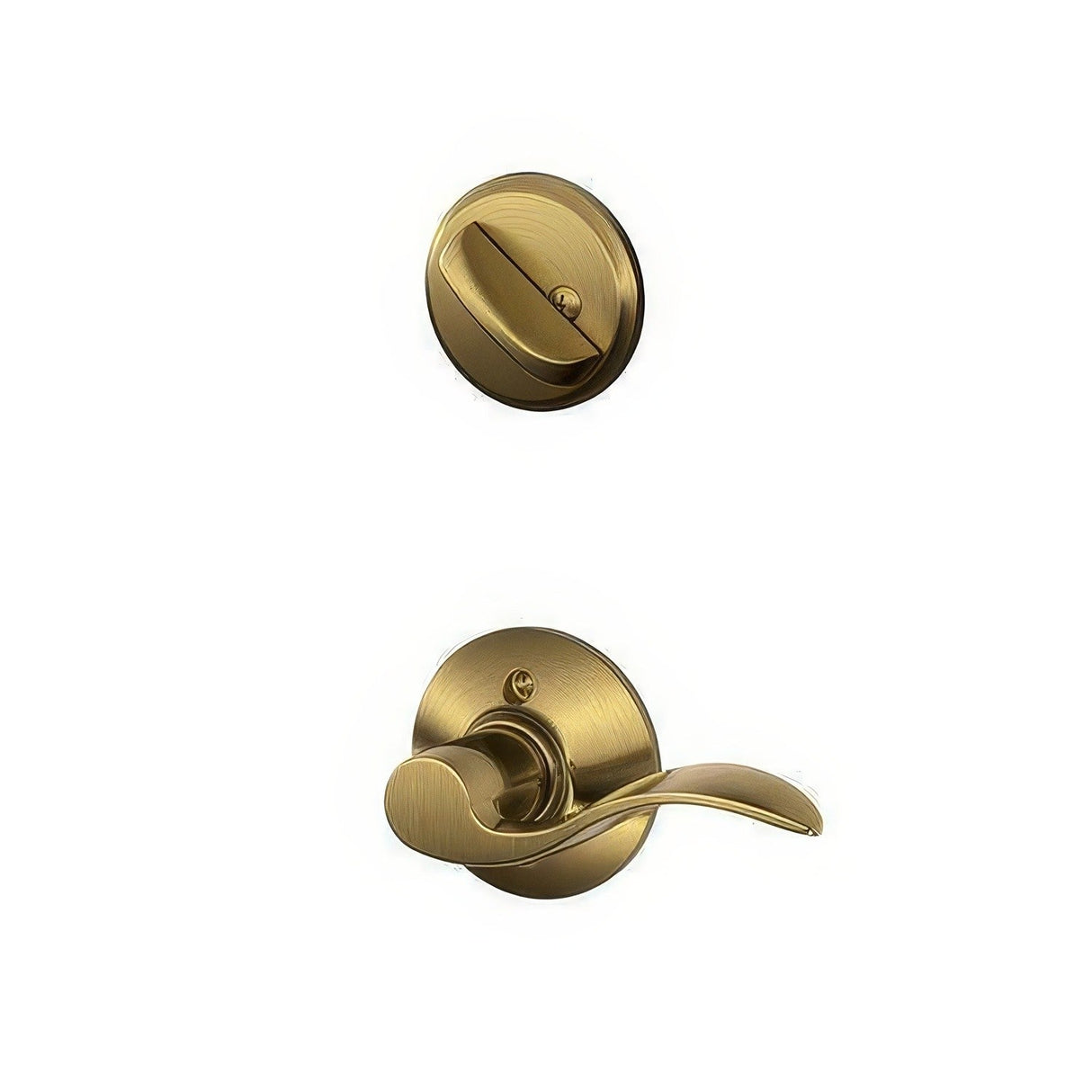Schlage F59ACC609LH F59-ACC-LH F-Series Accent Left Hand Single Cylinder Interior Pack Antique Brass