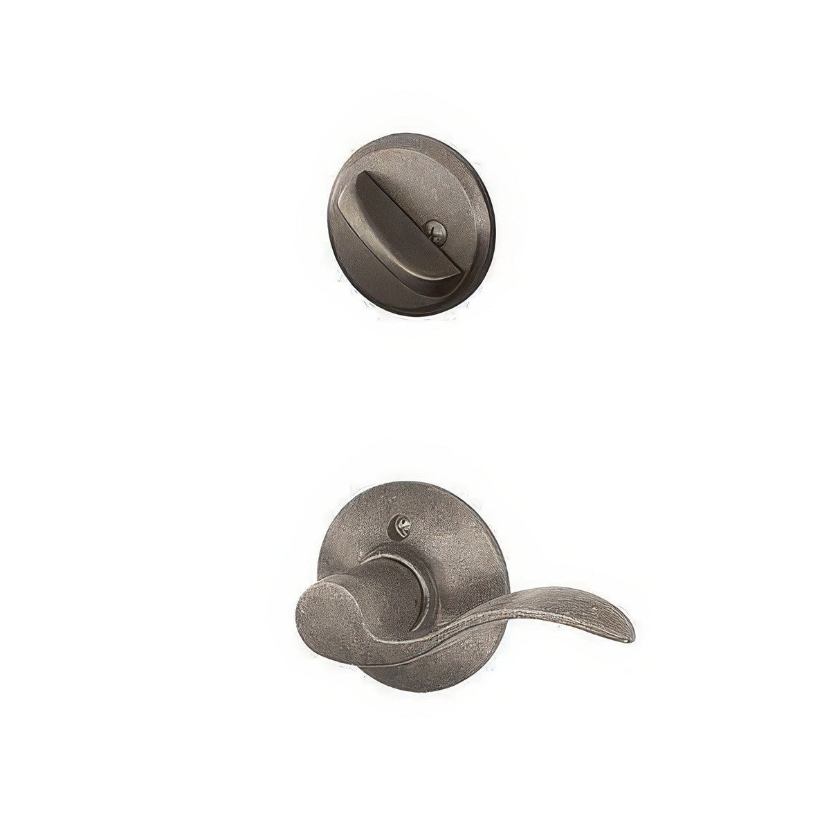 Schlage F59ACC621LH F59-ACC-LH F-Series Accent Left Hand Single Cylinder Interior Pack Distressed Nickel