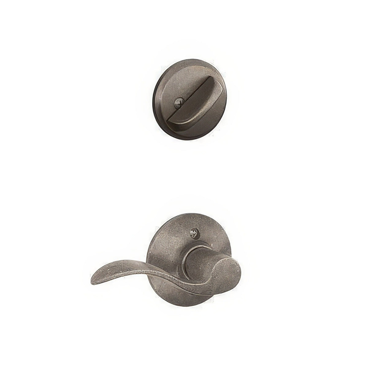 Schlage F59ACC621RH F59-ACC-RH F-Series Accent Right Hand Single Cylinder Interior Pack Distressed Nickel