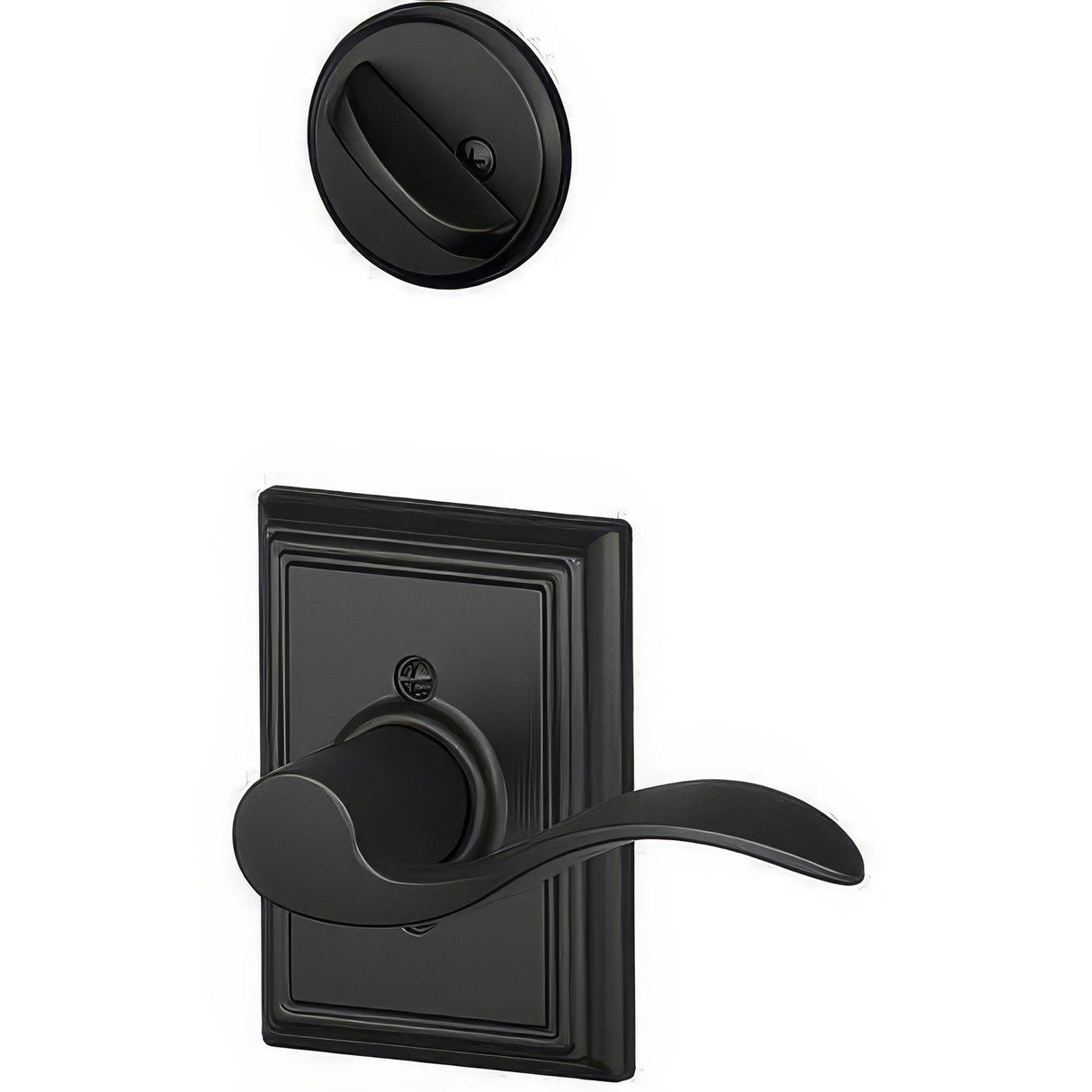 Schlage F59ACC622ADDLH F59-ACC-ADD-LH F-Series Accent Left Hand Single Cylinder Interior Trim Pack Matte Black