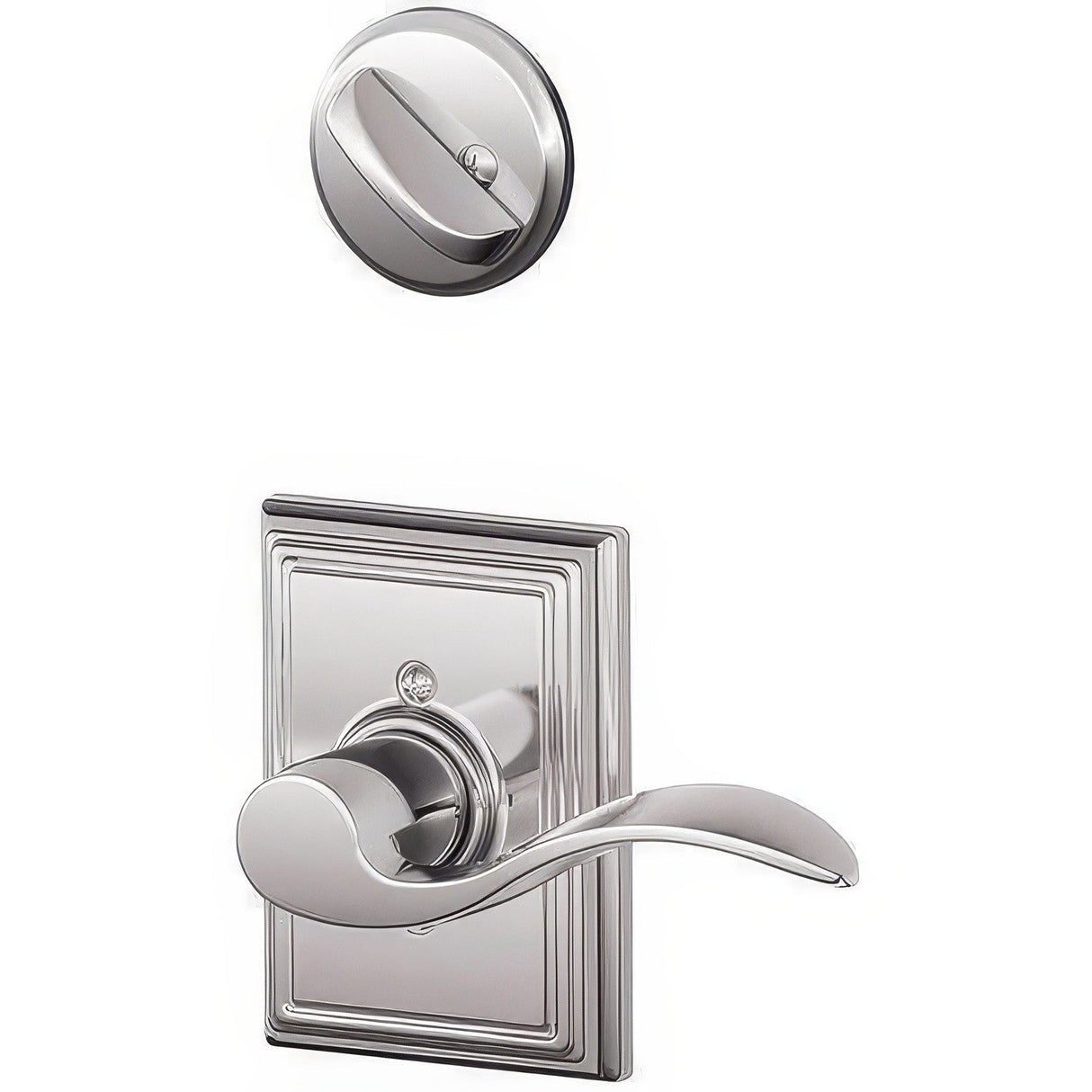 Schlage F59ACC625ADDLH F59-ACC-ADD-LH F-Series Accent Left Hand Single Cylinder Interior Trim Pack Bright Chrome