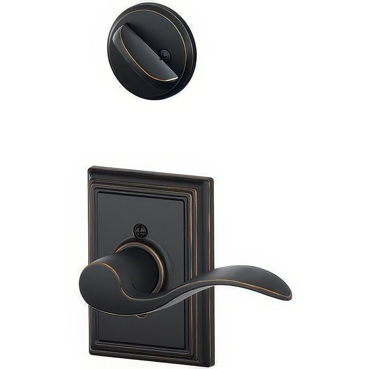 Schlage F59ACC716ADDLH F59-ACC-ADD-LH F-Series Accent Left Hand Single Cylinder Interior Trim Pack Aged Bronze