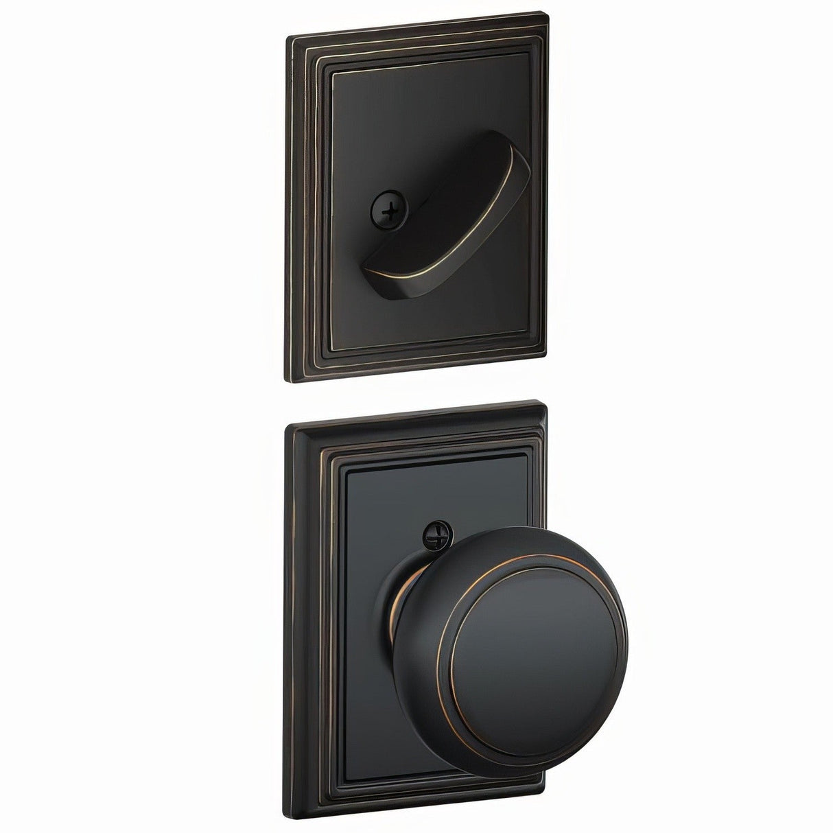 Schlage F59AND716ADD F59-AND-ADD F-Series Andover Interior Pack Knob Aged Bronze
