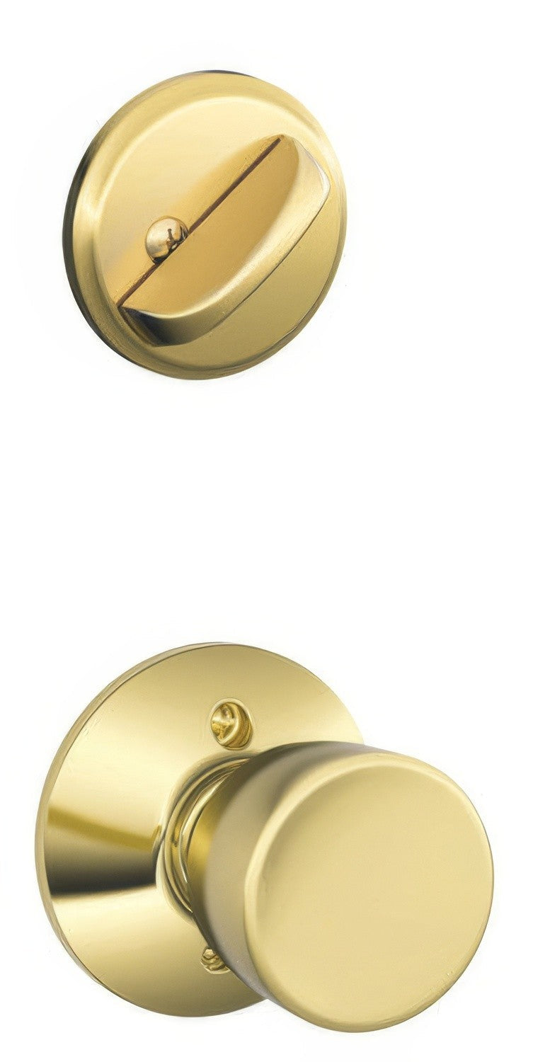 Schlage F59BEL605 F59-BEL Bell Single Cylinder Interior Pack Polished Brass